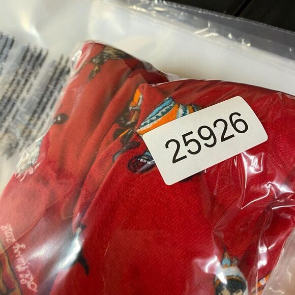 Old Navy Sleepshirt Women XL Red Dog Print Button Up Flannel Long Sleeve Cotton - Picture 9 of 9